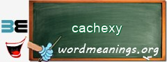 WordMeaning blackboard for cachexy